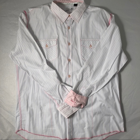 Arnold Zimberg pinstriped button down shirt - Picture 2 of 7